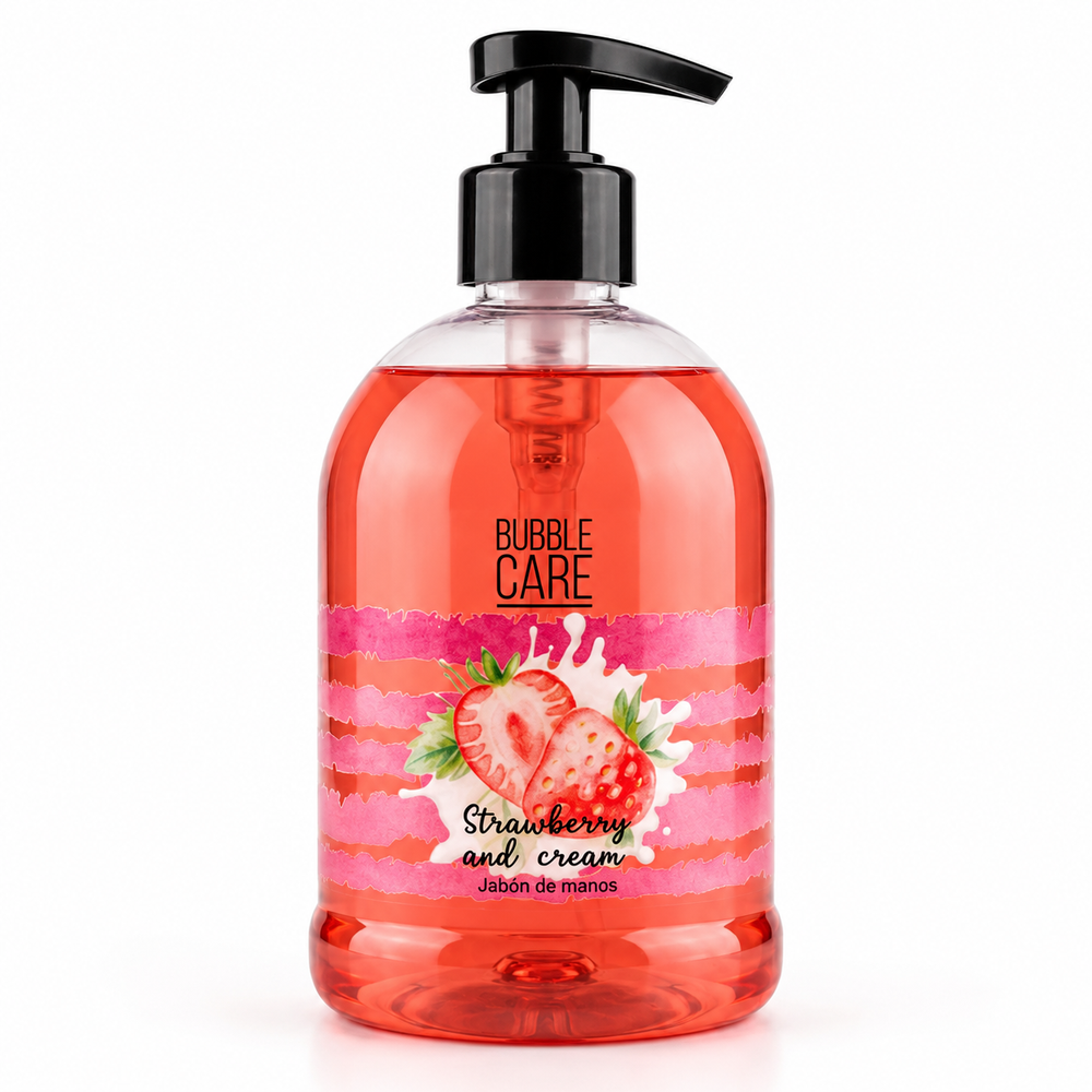 Bubble Care Gel De Mãos 500ml Morango e Nata