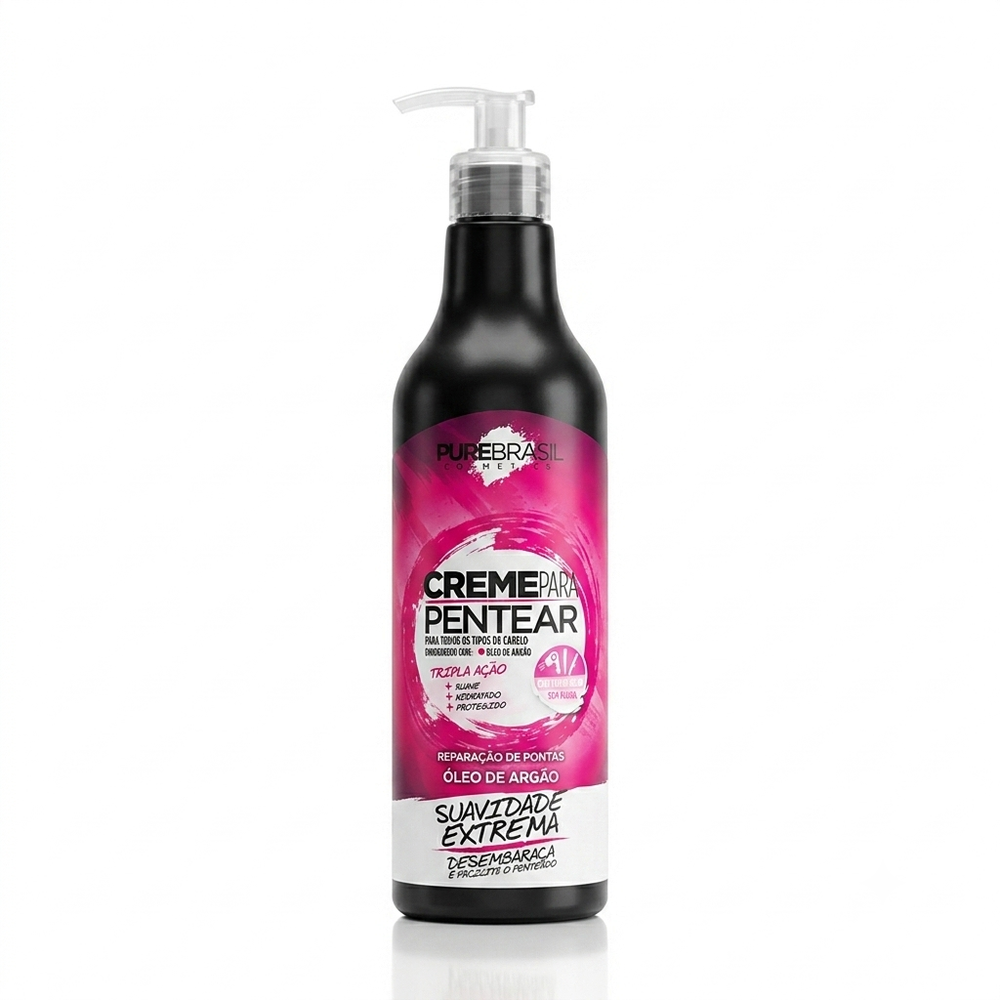 Pure Brasil Creme Para Pentear 500ml Suavidade Extrema