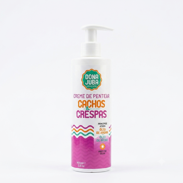 Dona Juba Creme De Pentear 400ml Para Todos Os Tipos De Ondulações