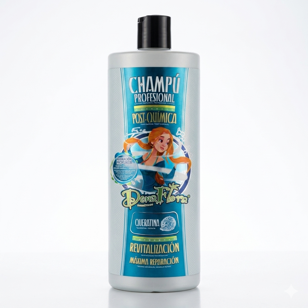 Dona Flora Champô 1000ml Pós-Química