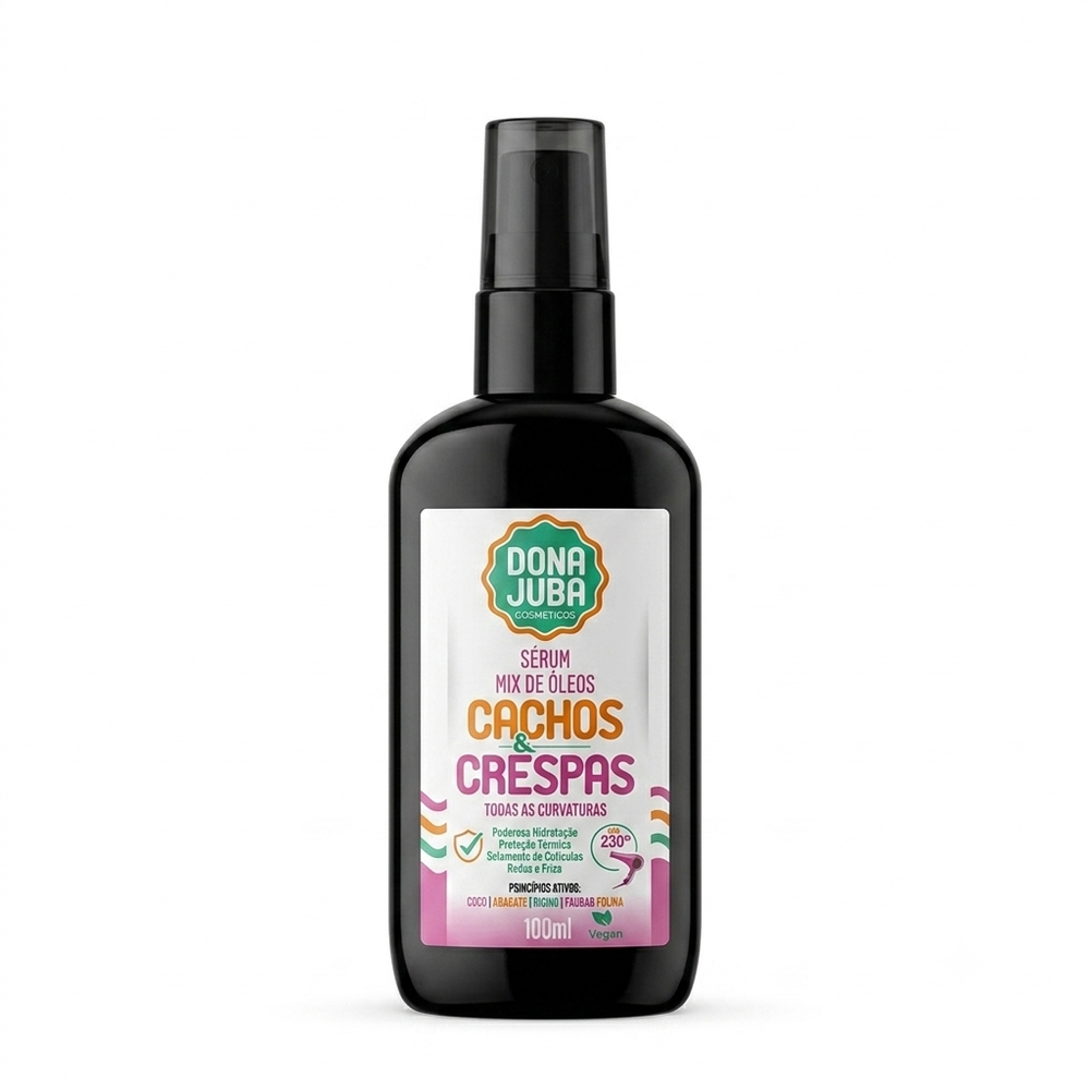 Dona Juba Sérum Capilar 100ml Cachos e Crespas Mix De Óleos