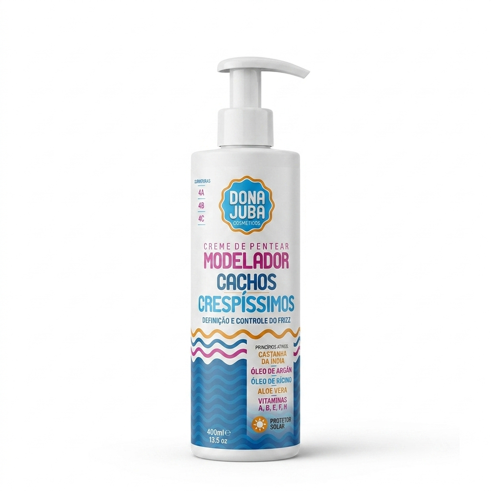 Dona Juba Creme De Pentear 400ml Modelador De Cachos Crespíssimos