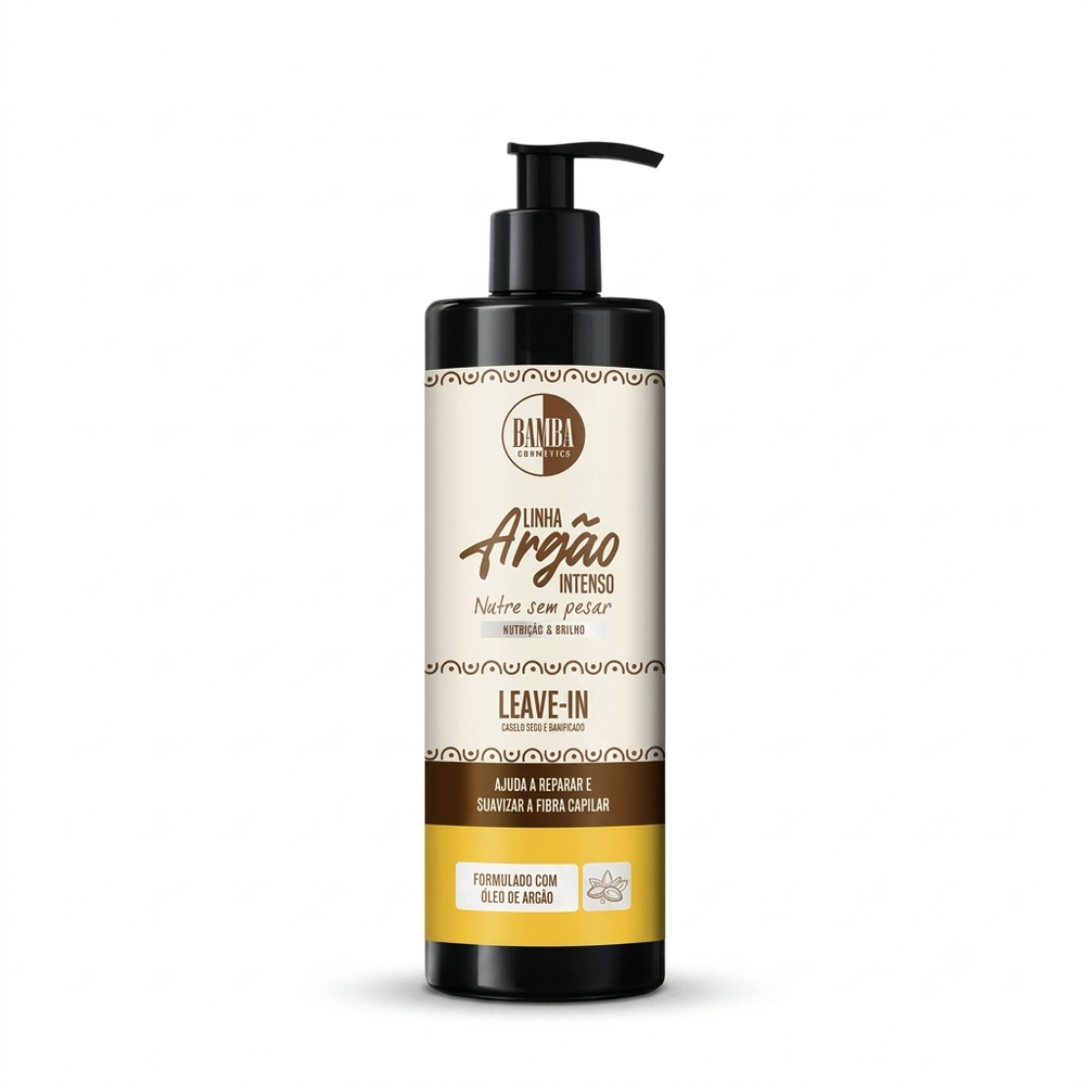 Bamba Cosmetics Leave-in 500ml Linha Argão