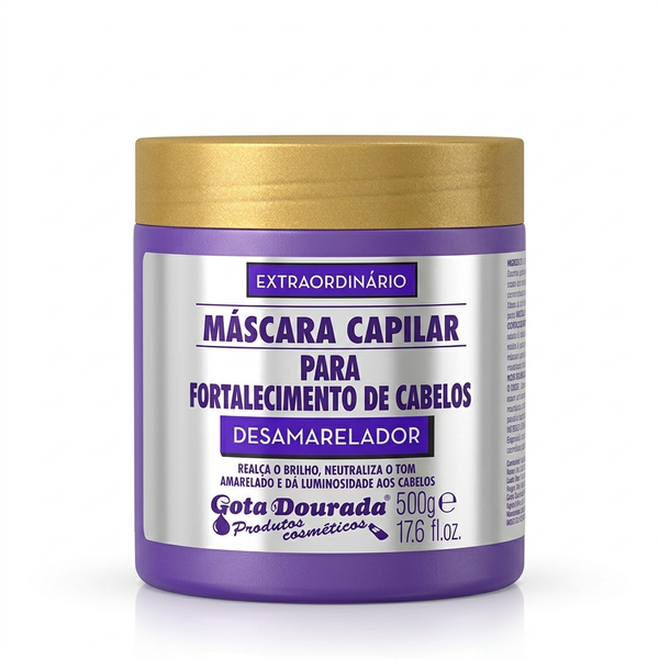 Gota Dourada Máscara Capilar 500g Desamarelador