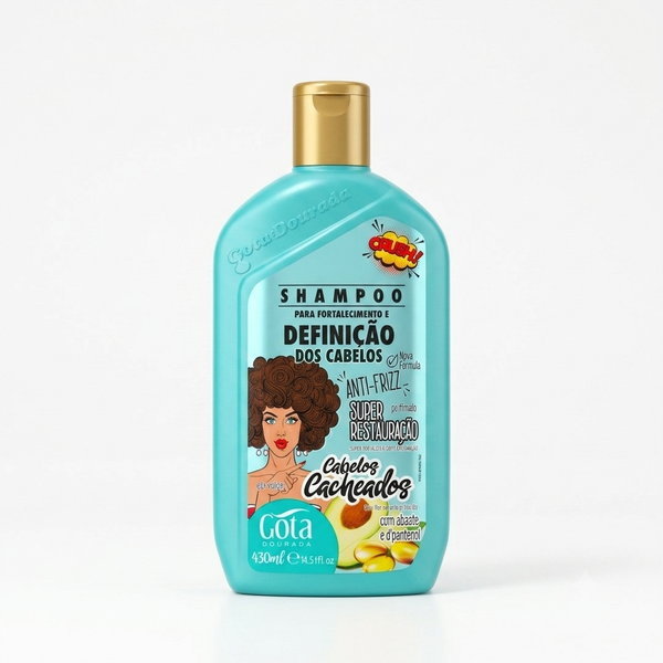 Gota Dourada Champô 430ml Cabelos Cacheados