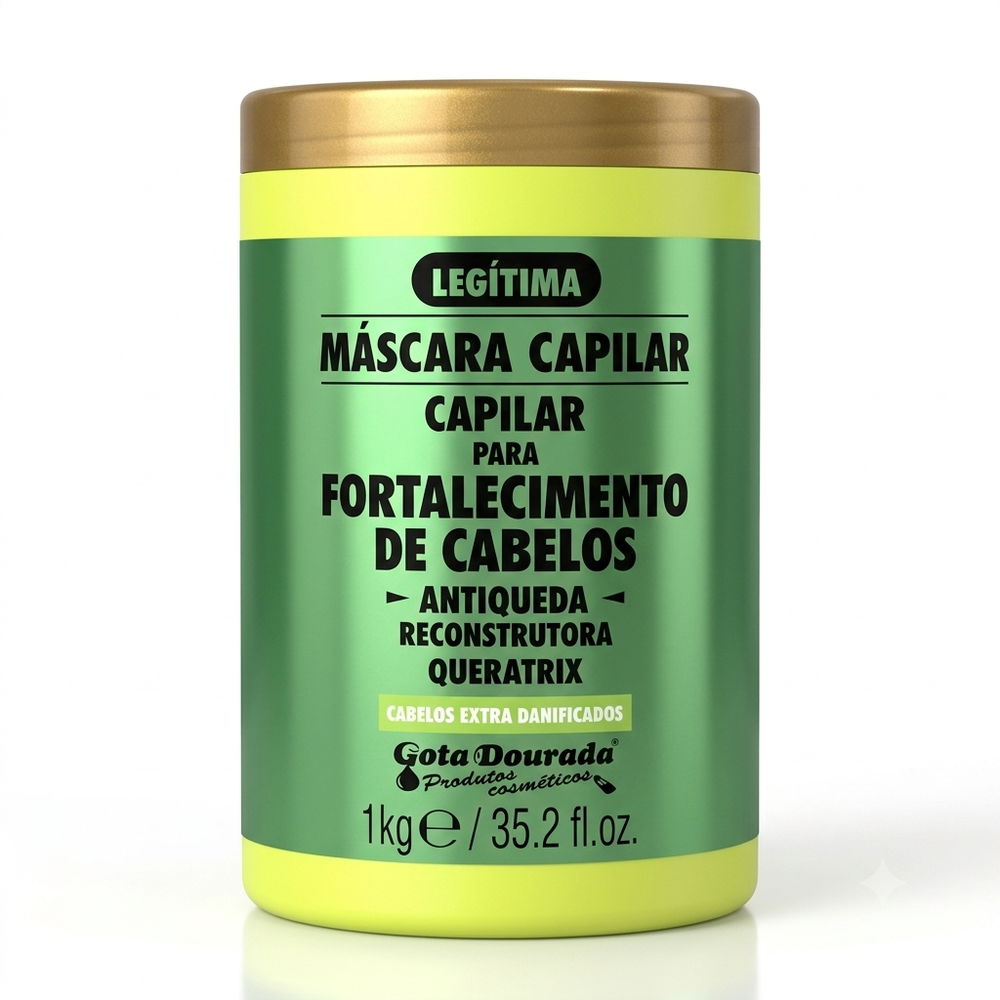 Gota Dourada Máscara Capilar 1kg Cabelos Extra Danificados
