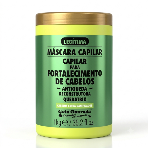 Gota Dourada Máscara Capilar 1kg Cabelos Extra Danificados