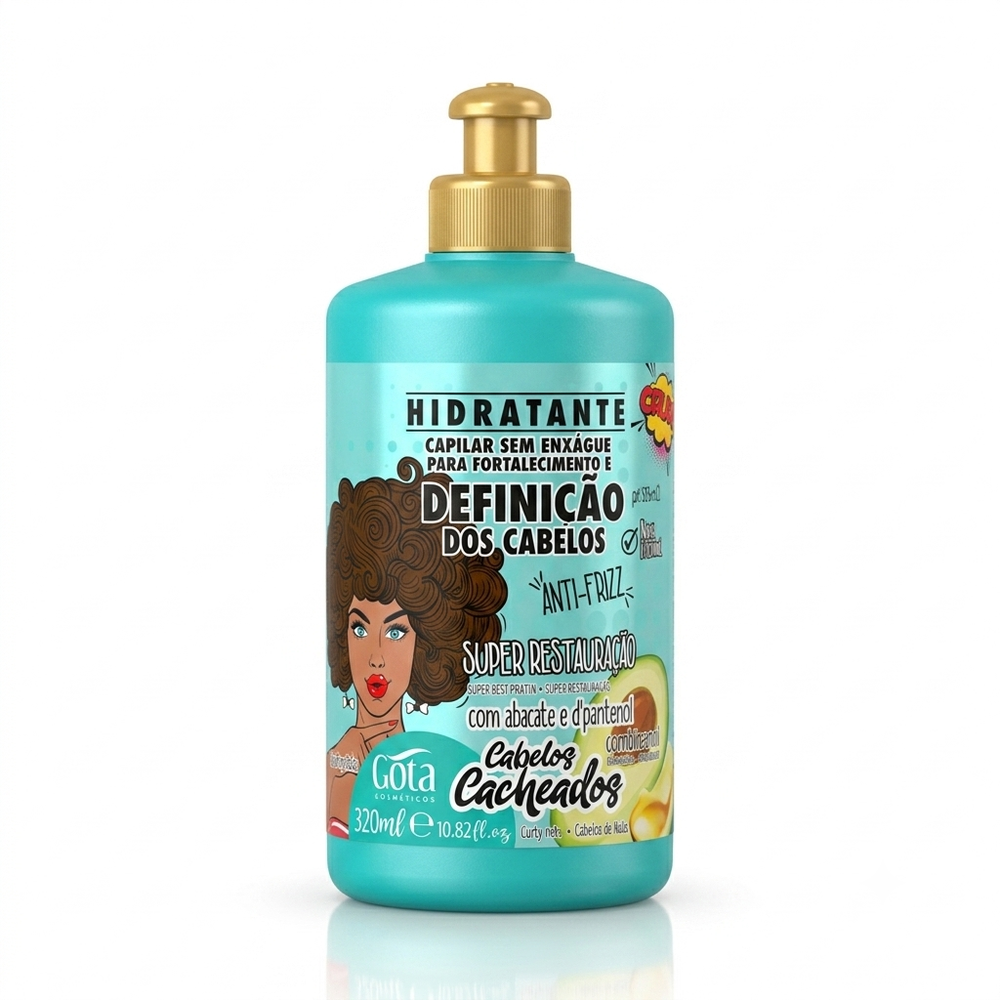 Gota Dourada Hidratante Capilar 320ml Cabelos Cacheados