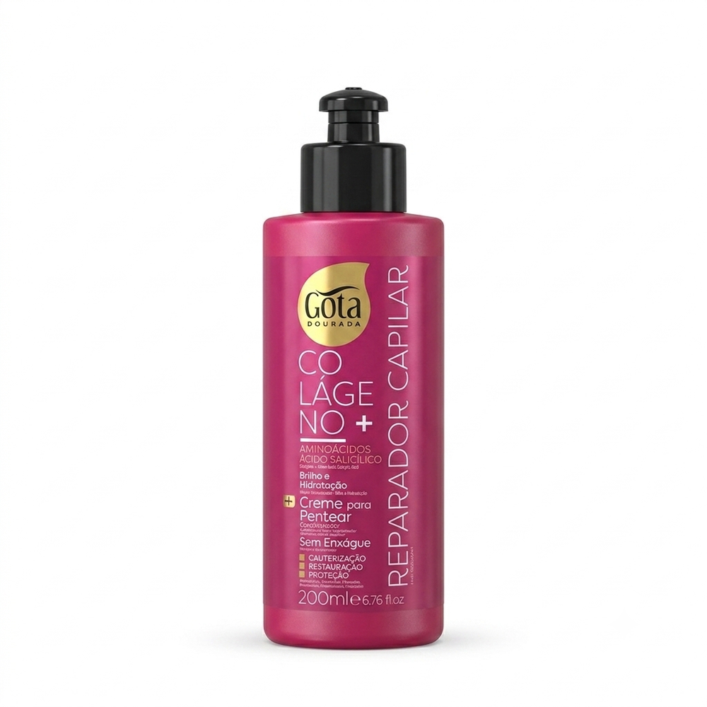 Gota Dourada Creme Para Pentear 200ml Colégeno