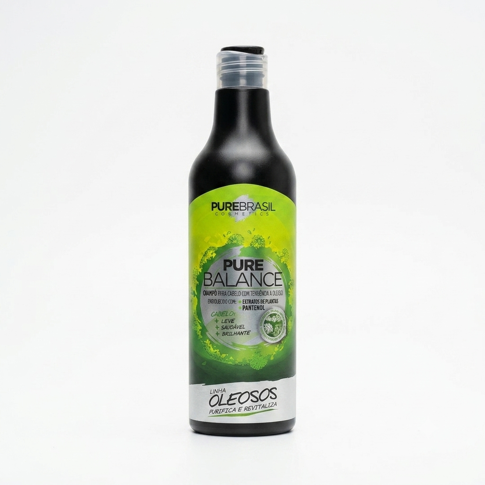 Pure Brasil Champô 500ml Para Cabelos Oleosos