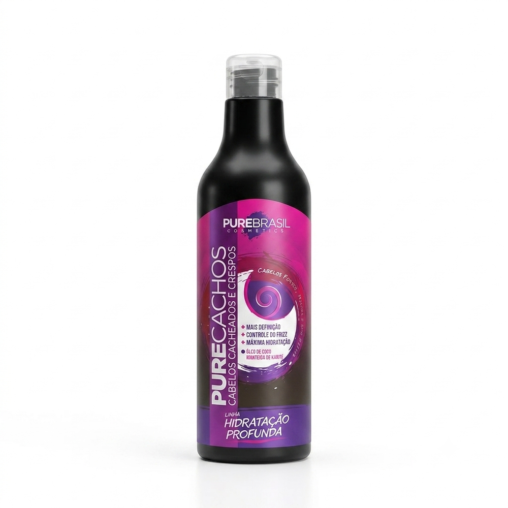 Pure Brasil Champô 500ml Pure Cachos