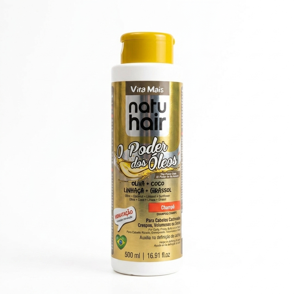 Natur Hair Champô 500ml O Poder Dos Óleos