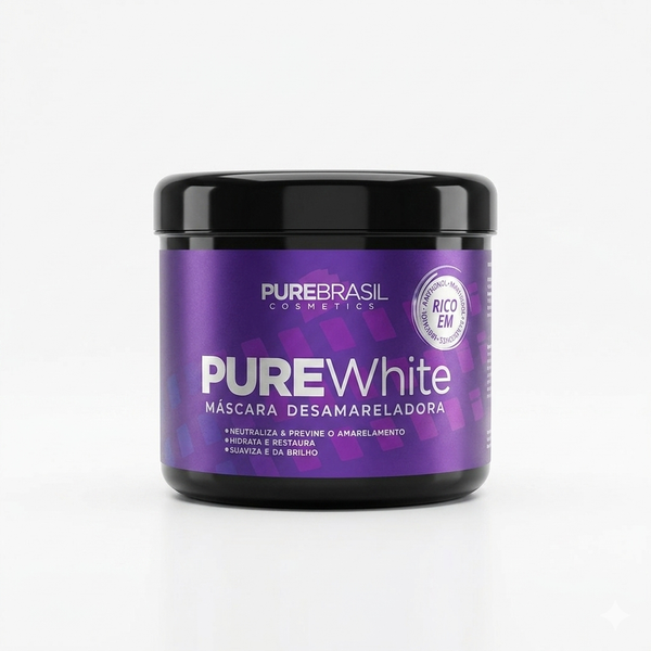 Pure Brasil Máscara Capilar Desamareladora 500ml Pure White