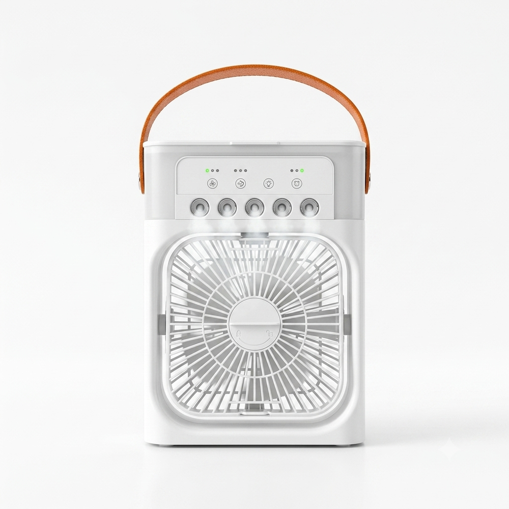 Ventoinha Humidificadora Multifuncional Na Cor Branco