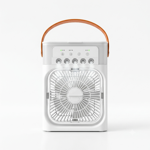 Ventoinha Humidificadora Multifuncional Na Cor Branco