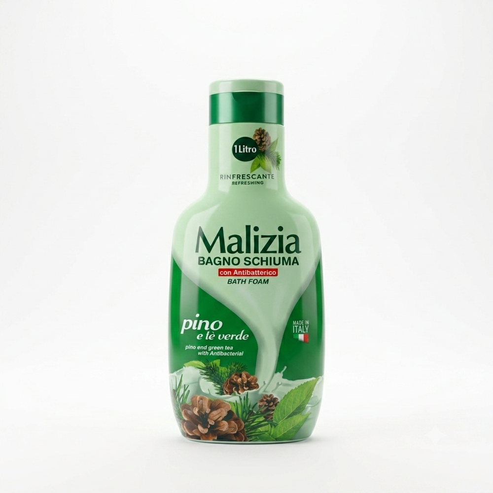 Malizia Gel De Banho 1L Pino e Chá Verde