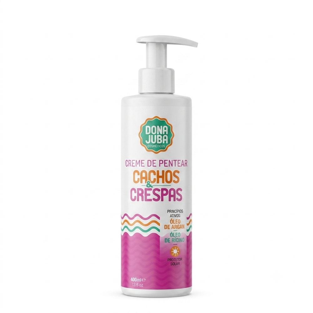 Dona Juba Creme De Pentear 400ml Para Todos Os Tipos De Ondulações