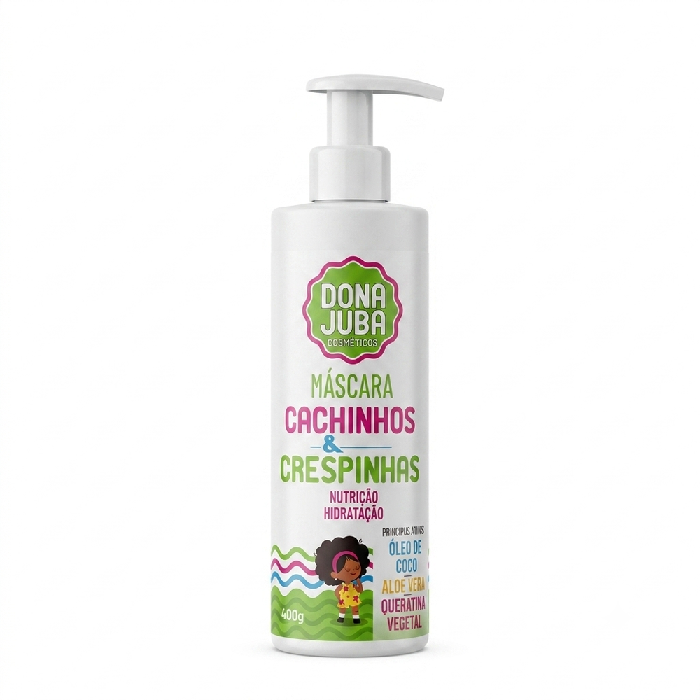 Dona Juba Máscara 400ml Kids Cachinhos e Crespinhas