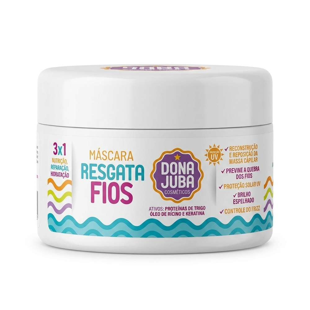 Dona Juba Máscara Capilar 500ml Resgata Fios 3em1