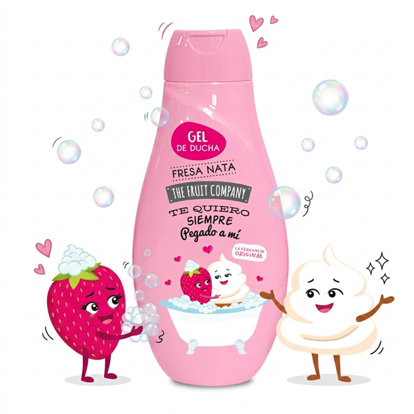 The Fruit Company Gel De Banho 600ML Morango e Nata