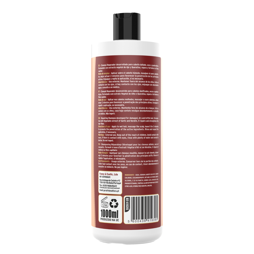 Dona Flora Champô 1000ml Alho e Queratina