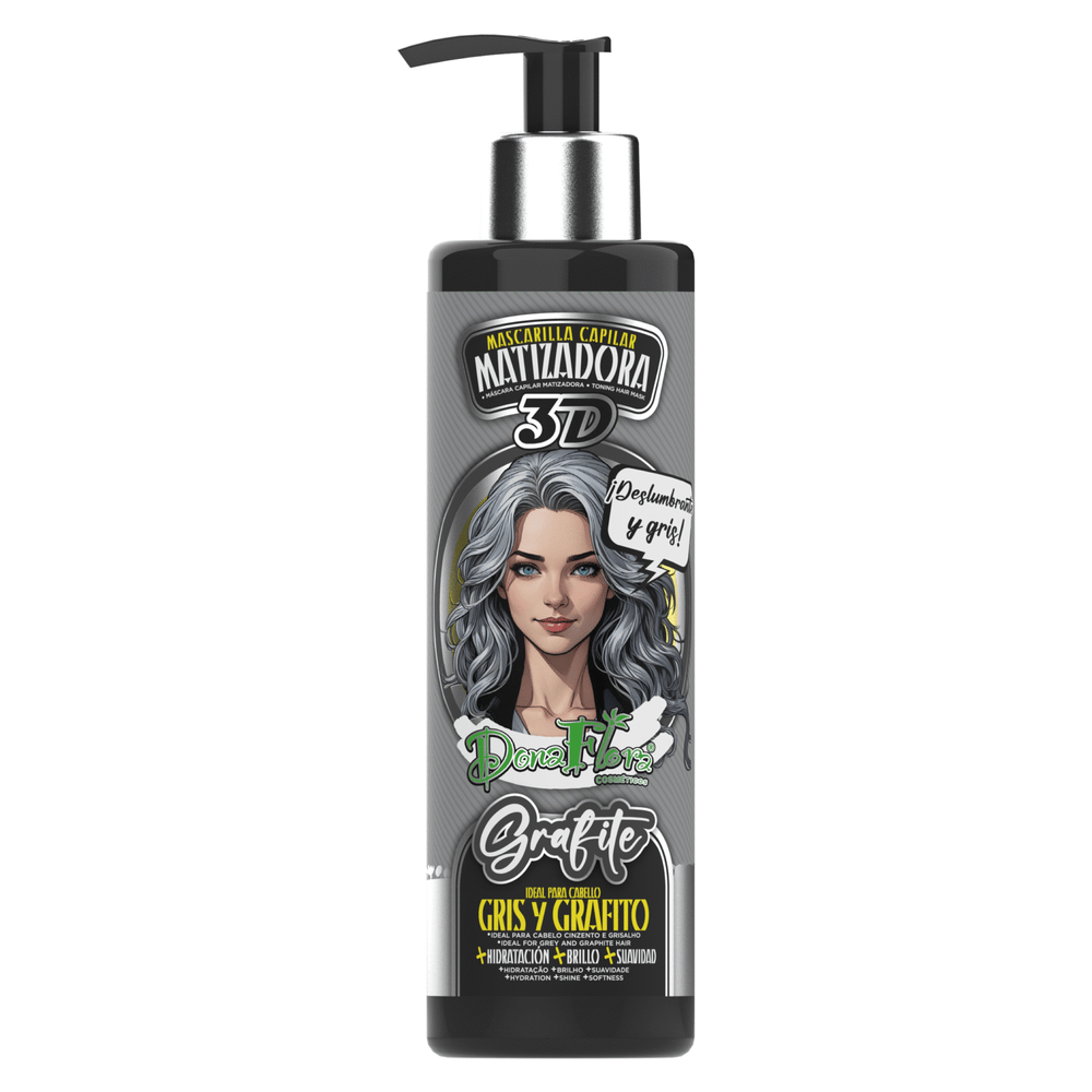 Dona Flora Máscara Capilar Matizadora 300ml Grafite