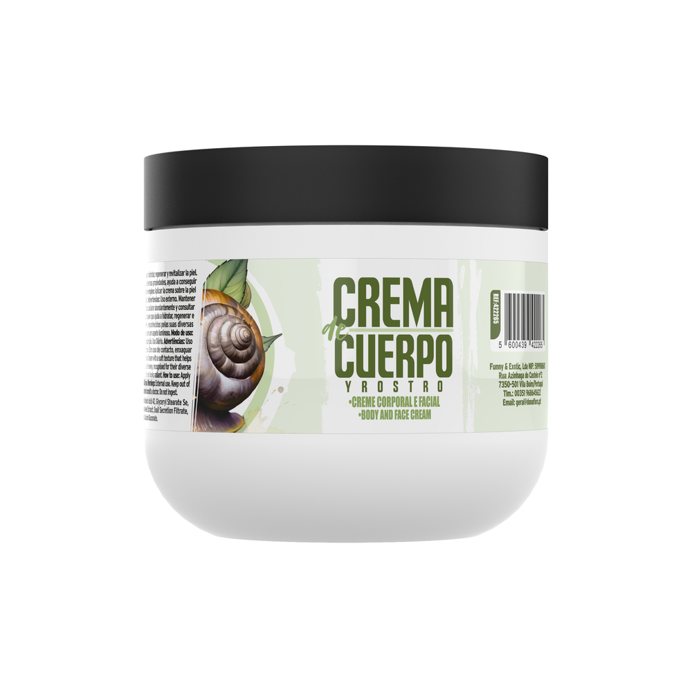 Dona Flora Creme De Corpo e Rosto 300ml Baba De Caracol(Rosa Mosqueta e Mel)